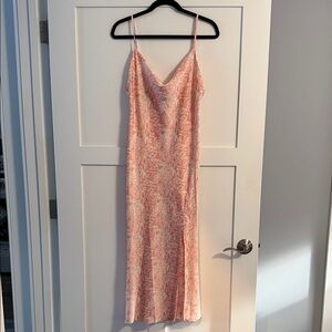 Pink/peach Floral Slip Dress size medium